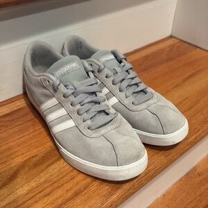 Adidas Light  Gray Women’s Suede Sneakers Size 8